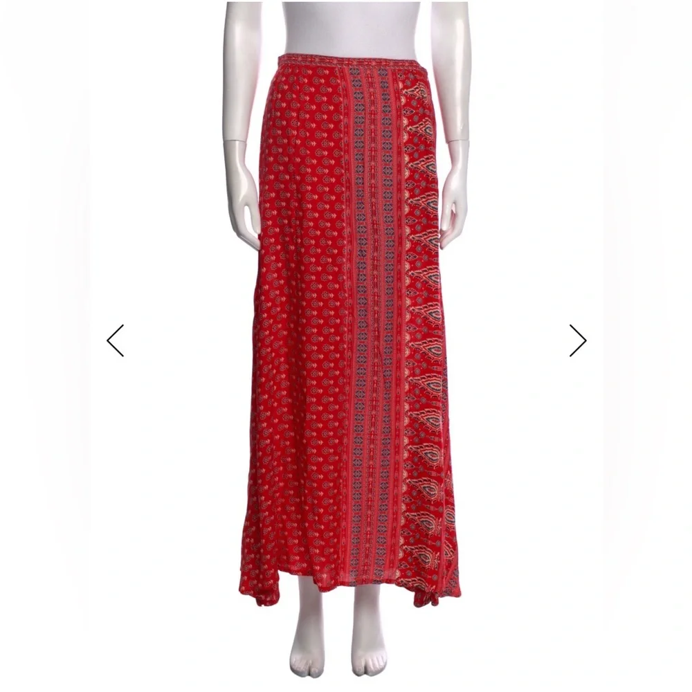 Spell Gypsiana Red Paisley Maxi Skirt - Picture 3 of 9